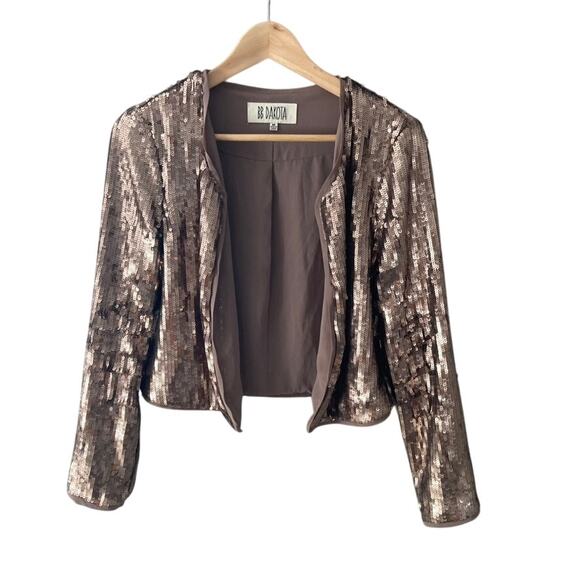 BB Dakota Sequin Jacket - Gold / Bronze - Medium - Picture 1 of 7